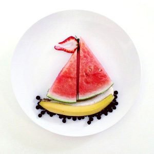 Fruit Sailboat Food Art